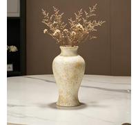Hengqiyuan Vintage Distressed Ceramic Vase Farmhouse Style Vases Home Decorative Vase Flower Arrangement Timeworn Pottery Decorative Vase for Living Room Office Entrance,8 * 5.2 * 20cm
