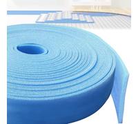 Hengrongshen Edge Insulation Strip, 100 mm x 5 mm x 20 m, Self-Adhesive Edge Insulation Strips for Compensating Compound, for Sealing Between Underfloor Heating Panels and Walls (Blue)