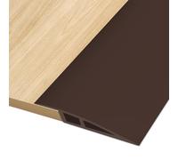 Hengrongshen Floor Transition Strip, Vinyl Door Threshold Strip Self Adhesive Threshold Flooring Transition for Laminate Doorway Edge Threshold Height Difference from 15 to 20mm (Coffee, 1M)