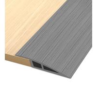 Hengrongshen Floor Transition Strip, Vinyl Door Threshold Strip Self Adhesive Threshold Flooring Transition for Laminate Doorway Edge Threshold Height Difference from 5mm to 10mm (Gray Wood, 1M)