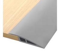 Hengrongshen Floor Transition Strip, Vinyl Door Threshold Strip Self Adhesive Threshold Flooring Transition for Laminate Doorway Edge Threshold Height Difference from 5mm to 10mm (Gray, 1M)