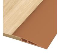 Hengrongshen Floor Transition Strip, Vinyl Door Threshold Strip Self Adhesive Threshold Flooring Transition for Laminate Doorway Edge Threshold Height Difference from 15mm to 20mm (Brown, 2M)