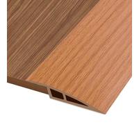 Hengrongshen Floor Transition Strip, Vinyl Door Threshold Strip Self Adhesive Threshold Flooring Transition for Laminate Doorway Edge Threshold Height Difference from 10 to 15mm (Yellow Wood, 3.0M)