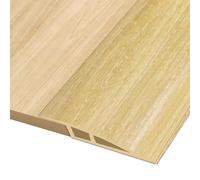 Hengrongshen Floor Transition Strip, Vinyl Door Threshold Strip Self Adhesive Threshold Flooring Transition for Laminate Doorway Edge Threshold Height Difference from 15mm to 20mm (Light Wood, 2M)
