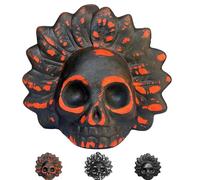 Hengrongshen Real Screaming Aztec Death Whistle, Unique Sound Aztec Death Whistle, Up to 125 Decibels, Screaming Aztec Death Whistle for Ceremonies, Tradition, Sound Art (Orange)