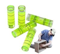 Hengruī Cylindrical Level Vials - 5-Pack, 3/8" X 1/4" Tubular Bubble Level Accessories. Precision Glass, Sealed, Leak-Proof. Ideal for DIY Instruments, Calibration Tools, And Leveling Devices.