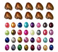 HENGSHENG 10 Pcs Natural Freshwater Cultured Pearl Oyster with 7-8mm Oval Pearl Inside Random Color