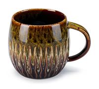 hengshukeji 20oz Large Ceramic Coffee Mug, Glazed Stoneware Mug with Handle, Thick Wall Tea Cocoa Soup Mug, Modern Rustic Coffee Cup for Home Office,Microwave and Dishwasher Safe (Yellow)