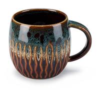 hengshukeji 20oz Large Ceramic Coffee Mug, Glazed Stoneware Mug with Handle, Thick Wall Tea Cocoa Soup Mug, Modern Rustic Coffee Cup for Home Office,Microwave and Dishwasher Safe (Blue)