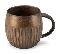 hengshukeji 20oz Large Ceramic Coffee Mug, Glazed Stoneware Mug with Handle, Thick Wall Tea Cocoa Soup Mug, Modern Rustic Coffee Cup for Home Office,Microwave and Dishwasher Safe (metallic color)