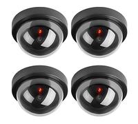 Hengu Dome Dummy Fake Security CCTV Camera Simulation Monitor with LED Blinking Light, Outdoor Indoor Use for Homes & Business, 4 Pack