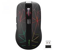 Hengway Rechargeable Wireless Mouse with 6 Keys,cyclic Illuminating Powered by Li-Polymer Battery,Optical Sensor,Nano USB Receiver,3-Stage DPI speeds for PC,Laptop,Tablet, MacBook etc(Firework Light)