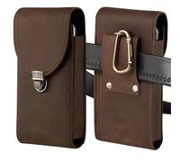 Hengwin Belt Clip Phone Holster for iPhone 17 16 15 14 13 Pro Max iPhone 16Plus 15Plus,Genuine Leather Cellphone Waist Belt Case for Samsung Galaxy S25 S24 S23 S22 S21 Ultra S25+ Phone Pouch