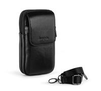 Hengwin Genuine Leather Belt Bag, Small Crossbody Phone Bag for Men, Over the Shoulder Holster, Mobile Phone Case Handbag, Wallet Pouch Card Holder with Multiple Pockets