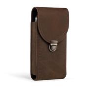 Hengwin Genuine Leather Cell Phone Holster Fit for iPhone 17 Pro Max 16 Pro Max 15 Pro Max 14 Pro Max 13 Pro Max Samsung Galaxy S25 Ultra S24 Ultra Pouch Case with Belt Clip Phone Holder (Retro Brown)