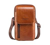 hengwin Genuine Leather Crossbody Bag for Men/Women, Small Messenger Bag Cell Phone Purse Shoulder Holster Passport Pouch