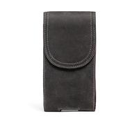 Hengwin Mobile Phone Belt Holster, Genuine Leather Phone Pouch with Belt Clip for Samsung Galaxy S24 Ultra S24+ S23 S22 S21 S20 Ultra Phone Case Card Holder, Travel Waist Money Bag Carrier