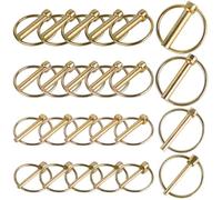 Hengxinc 20 PCS Lynch Pin，Heavy Duty Linch Pins with Ring | M4.5 M6 M8 M10 Locking Pin, Carbon Steel Galvanized Assortment for Farm Tractors Trailers Trucks Mowers Agricultural Vehicles