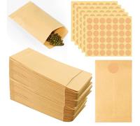 Hengxinc 200 Pcs Seed Envelopes, 6x10cm Kraft Paper Small Envelopes for Money Mini, Moneyenvelopes for Cash, Small Brown Envelopesseed Packets for Packing Items Wages Coins Notes(2.4 x 3.9 in)