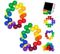Hengxinc 2PCS Rainbow Variable Fidget Ball, Sensory Fidget Toys for Kids Toddler, Autistic ADHD Quiet Cool Desk Toys, Quiet Fidget Toys Sensory Toys for Autism for Adult Boy Girl