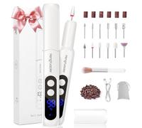 HengYuaoler Electric Nail Drill Professional Manicure Pedicure Kit Acrylic Nail Drill Machine for Gel Cordless Nail Drill Machine Toe Nail Tools 3 Speeds Thick Toenail Grinder(White）