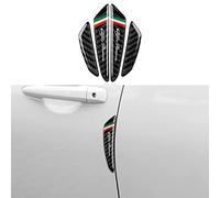 HENGYUESHANG Carbon Fibre 4pcs Bumper Guard Protection Trim Sticker, Anti-Collision Strip for Alfa Romeo Giulia Stelvio Giulietta Tonale Mito GT Spider, Black, Universal Fit