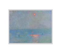HengYun ART Claude Monet Houses of Parliament, Effect of Sunlight in the Fog Famous Paintings Print Canvas Picture for Home Decor 30x39cm frameless