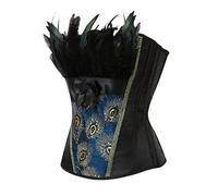 Hengzhifeng Punk Corset Women Peacock Role-Playing Party Bustier XL Black