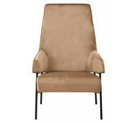 Henia Armchair - Mink Velvet Fabric