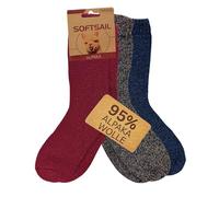 HENKi 3 Pairs of Alpaca Socks, Wool for Men and Women, Warm Cuddly with Alpaca Wool, Thermal Fluffy Knitted Socks for Cold Weather, Wine red/black/white/blue, 39-42