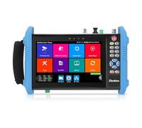 Henkion CCTV Tester 8K 32MP 4K 12MP IP Camera Tester with POE++ max 90W, 8MP TVI/CVI/AHD/CVBS CCTV Camera Monitor, 1CH SFP Interface, IPC Test WiFi CableTest Network Tools HD I/O VGA Power Output