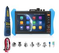 Henkion OTDR Fiber Optic Tester 1310/1550nm 28/26dB Auto/Expert OTDR Fiber Test,Event Map LS OPM OLS Digital Multimeter SFP Module WiFi Cable Test Network Tools 8 Adapters 8" IPS Touch Screen