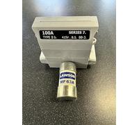 Henley 54132-04 House Service Cut Out Fuse Carrier & Base 100AMP Rated (HOLDER & 60AMP FUSE)