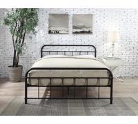 Henley Black Victorian Style Metal Double Bed Frame 4Ft6