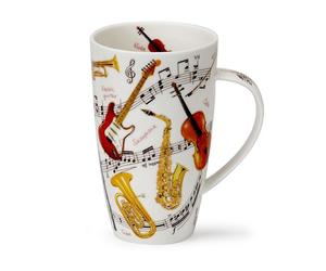 Henley Musical Instrument Mug - Music Gift - Music Themed China Mug