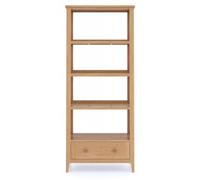 Henley Oak and Rattan Tall Bookcase