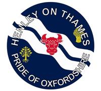 Henley on Thames - Pride of Oxfordshire - (Two Pack) 80mm Diameter Car Bumper Window Decal Sticker