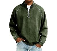 Henley Shirts for Men Button Down Tshirts Loose Fit Long Sleeve Tshirts Retro Washed Snap T-Shirts Comfortable Crew Neck T-Shirts Wrinkle Free Casual T Shirt Breathable Sports Tee Tops