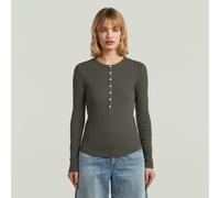 Henley Slim T-Shirt - Grey - Women S