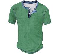 Henley T Shirt Mens Summer Short Sleeve Classic Buttons Distressed Vintage Waffle Plaid Casual Shirts Stylish Slim Fit Comfy Daily Work Out Sport Running Tshirt Lightweight Breathable T Shirts