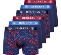 HENLEYS 5 Pack Mens Trunks Designer RUTLING Boxers Shorts Gift Set Underwear