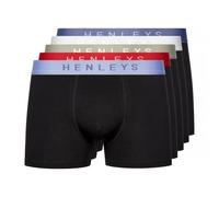 Henleys Blackiris Boxer Shorts 5pk Mens - Black - Size Large