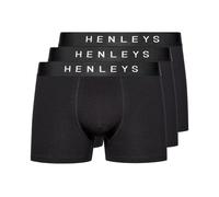 Henleys Coalink Mens Boxers 3pk - Black - Size Small