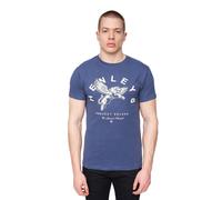 Henleys Colhen Casual Fashion Graphic T-Shirt Mens Deep Blue