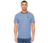 Henleys Henfeed Mens Casual Crew Neck Short Sleeved Cotton T-Shirt Navy Striped