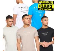 Henleys Henstack Mens Casual Designer T-Shirt 5pk Assorted