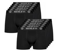 Henleys McBlacken Boxer Shorts 12pk Mens - Black - Size Medium
