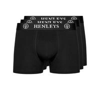 Henleys McBlacken Mens Designer Underwear Boxer Shorts Boxers 3pk Black