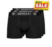 Henleys - Mens McBlacken Boxers 3pk Black