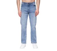 Henleys Mens Breeze Straight Jeans (Light Wash) - Medium Blue - Size 34 Short